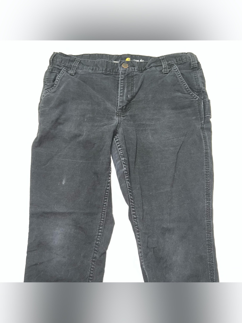 Carhartt Black Skinny Carpenter Pants with Logo Patch - Picture 2 of 5